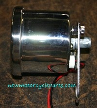 Polished Stainless Steel Mini Tachometer Side
